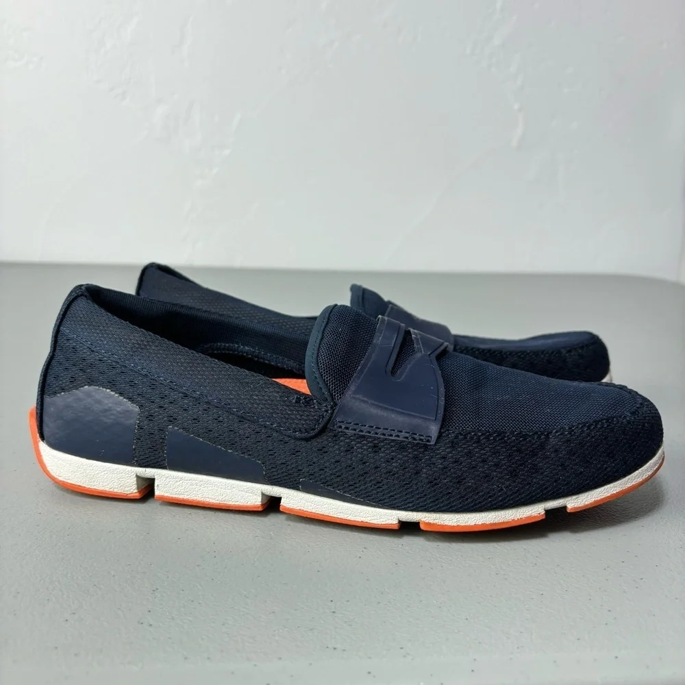 SWIMS Breeze Men's Blue Navy Penny Loafers Boat Shoes Water Size 8 Slip On